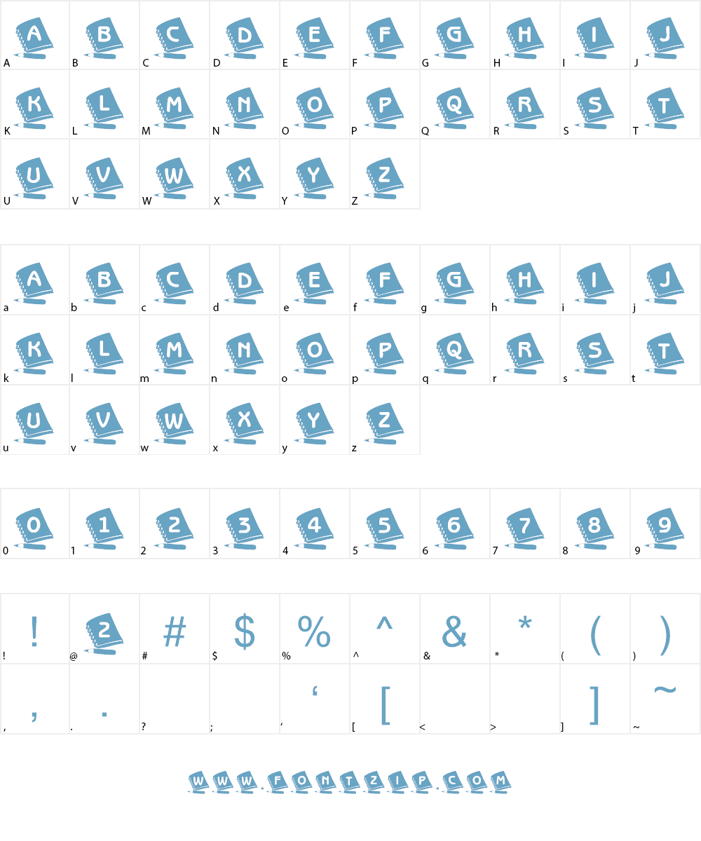 101! The Handy Dandy Font Font Character